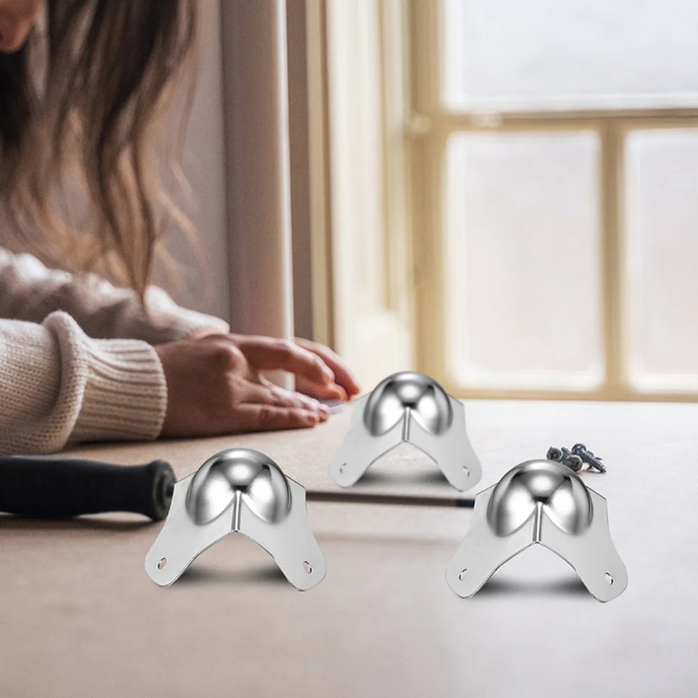 4Pcs Metal Corner Protectors Shockproof Ball Protection for Flight Cabinet Edge Guard