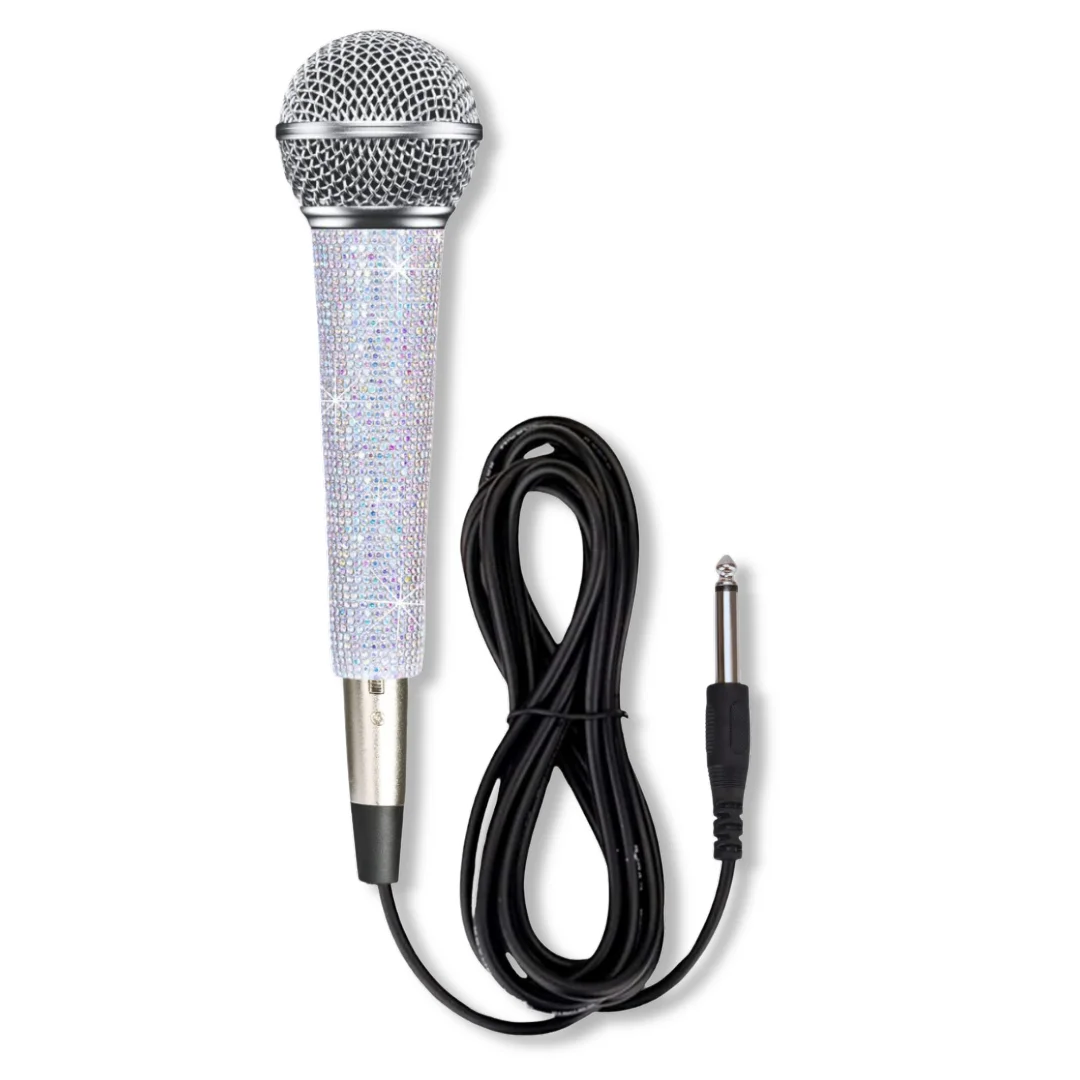 

Professional Dynamic Vocal Mic: Metallic Sparkle Body, Vibrant Sleeve, 12' Cable - Ideal for Karaoke, Live Singing, Performances