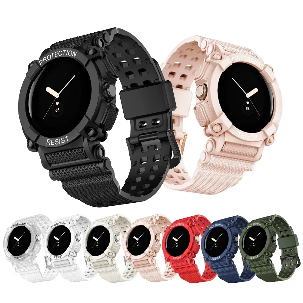 

Ремешок для Google Pixel Watch 2, спортивный силиконовый ремешок с защитой от падения + ремешок для Pixel Watch 2022 Active, сменные ремешки для часов