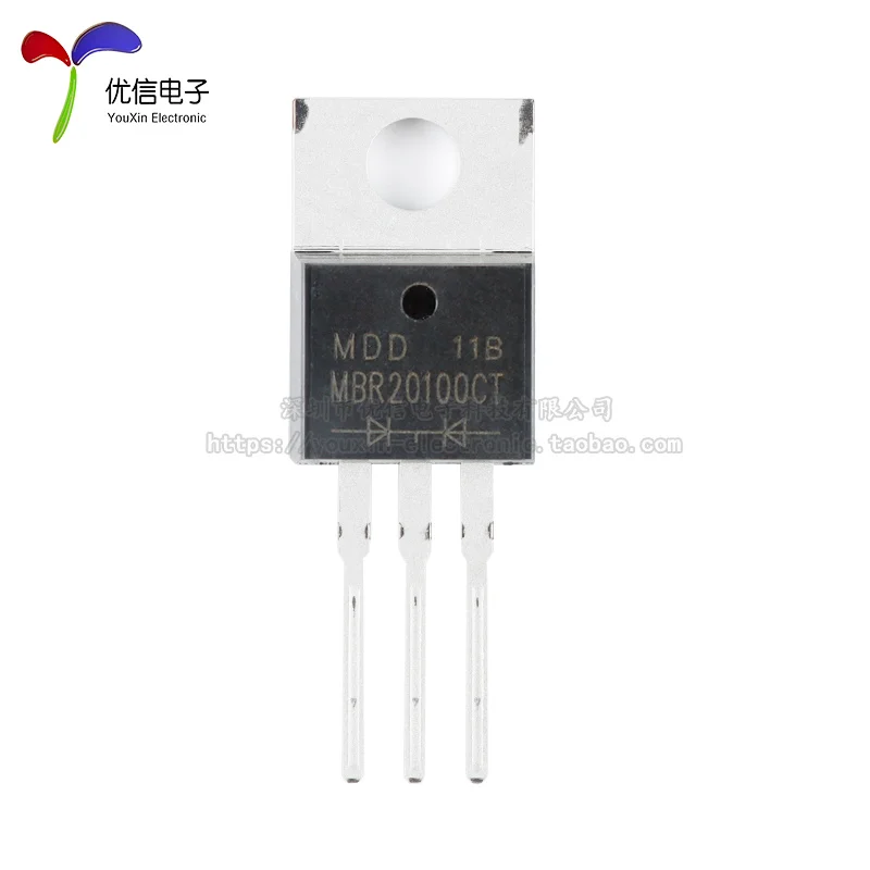 10Pcs/Original genuine MBR20100CT TO-220AB 100V/20A direct insertion Schottky rectifier diode