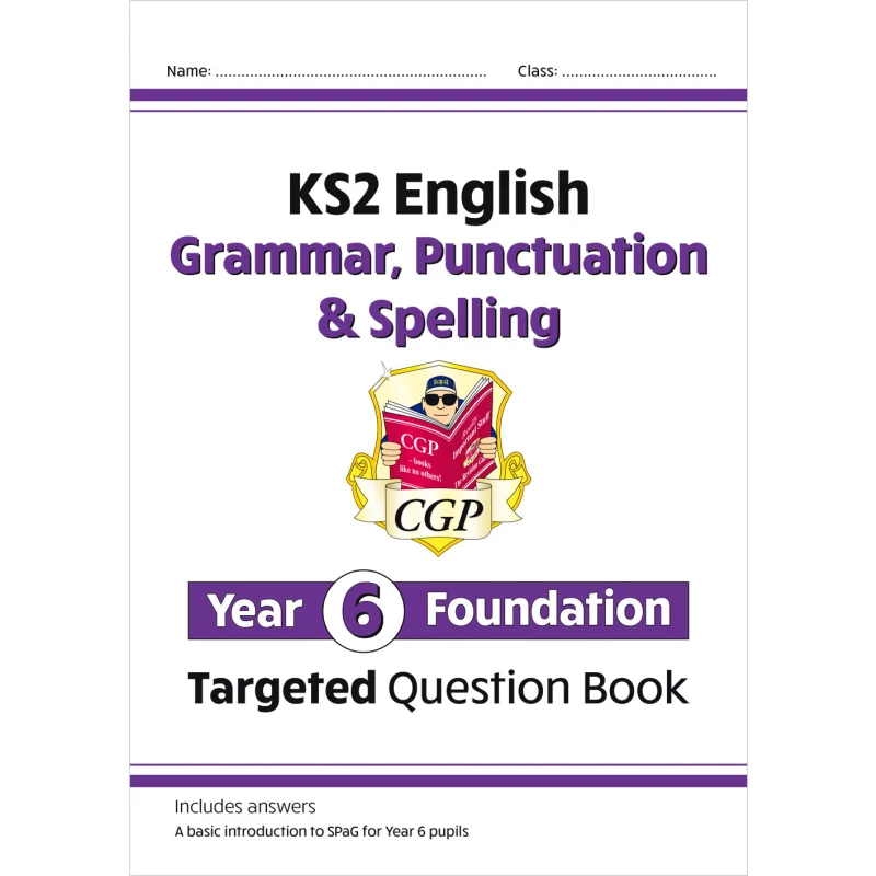

KS2 Книга вопросов по английскому языку, грамматика, пунктуация, правописание, год 6, тональные книги CGP 9781789083361