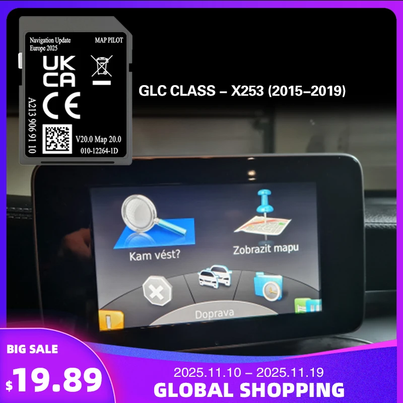 

A213 V19 для GLC CLASS - X253 2015-2019 32 Гб 2022 2023 Новая Обновленная навигационная карта SD