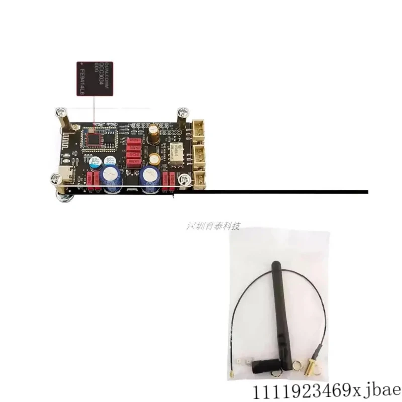 DC 8-32V Bluetooth 5.1 Lossless Decoding Board QCC5125 QCC3034 Type-C AUX APTX LDAC Onboard Antenna Decoder with Acrylic Case