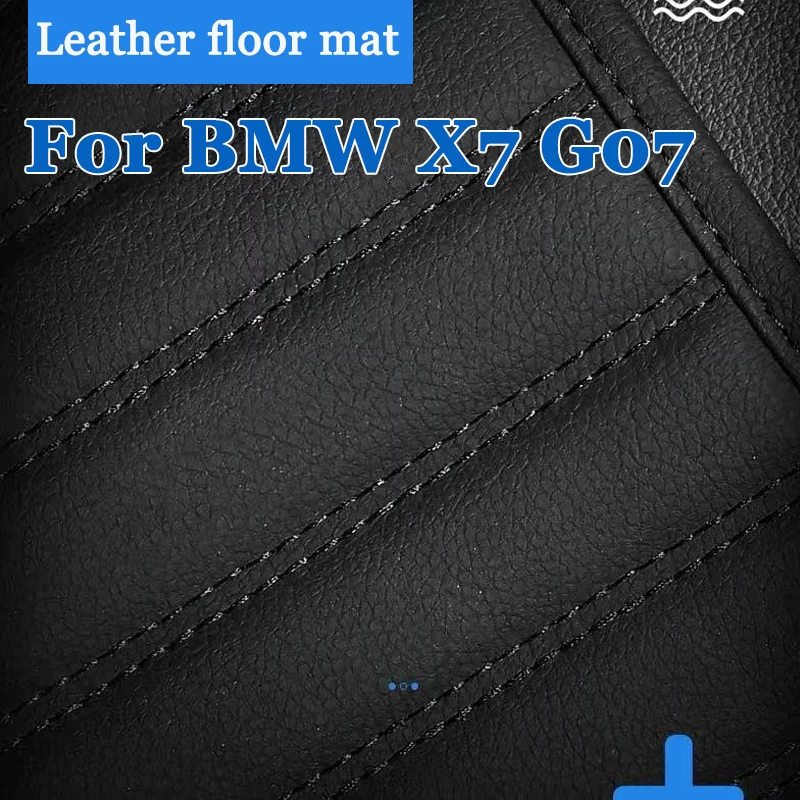 

Luxury Car Floor Mats For BMW X7 G07 2018~2023 7seat Leather Pad Luxury Leather Mat Anti Dirty Rug Durable Carpets Accessories