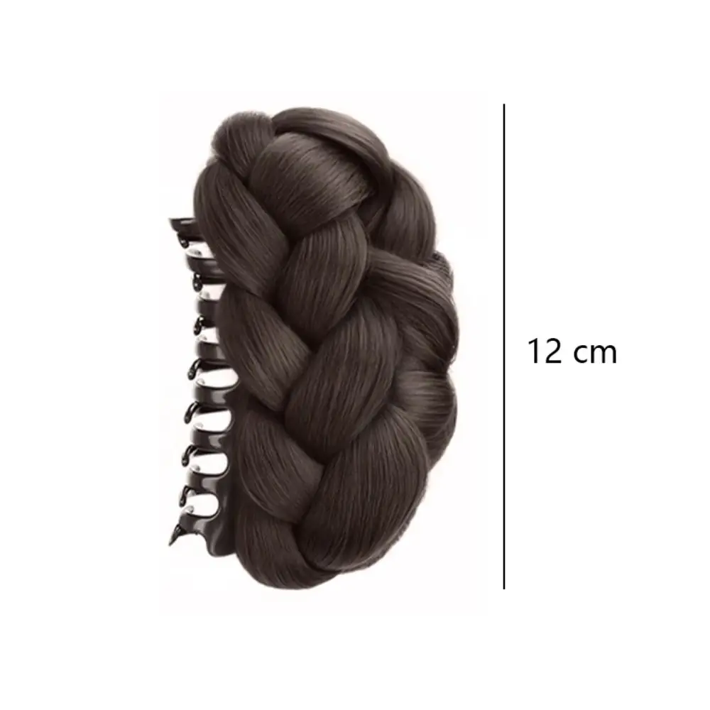 Moda cabelo sintético bun garra clipe fofo marrom peruca grampo de cabelo preto natural peruca acessórios para o cabelo