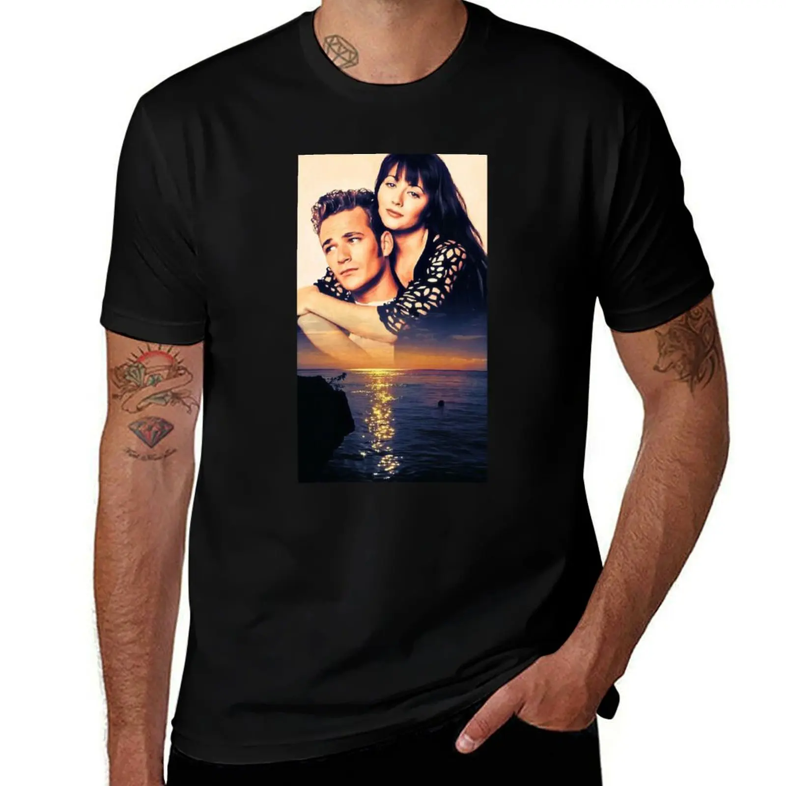 

Luke Perry Shannen Doherty T-Shirt Casual Daily Graphic Tee