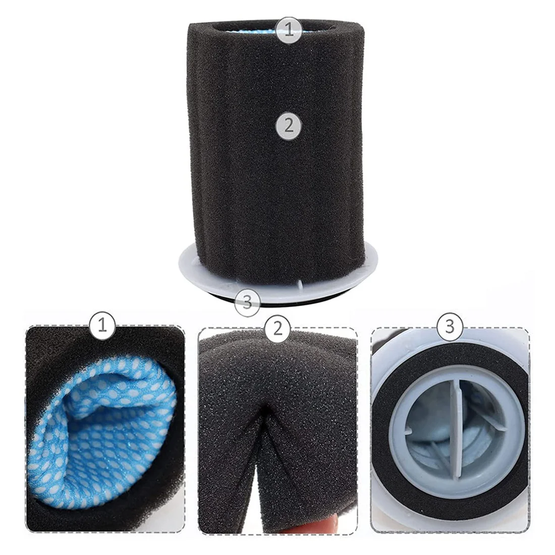 Pré-filtro de substituição FZFZ para Z0801 VM1704 V1 P3-Lady P81 P5 Pro BP21620A, aspirador de pó vertical reutilizável e lavável