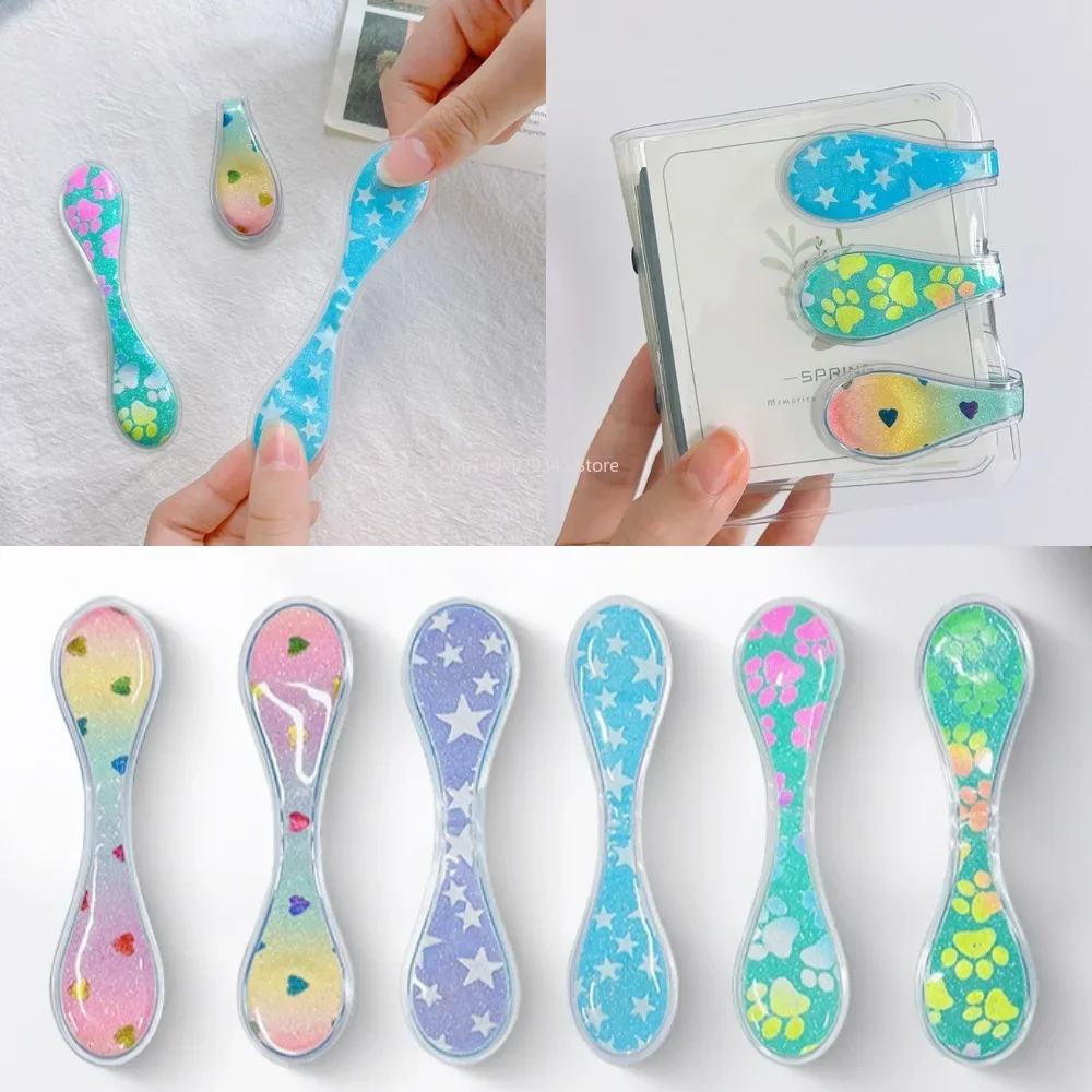 1PC Double Sided Magnetic Bookmark Journal PVC Clips Creative Decorative Paper Cards School Stationery Supplies Kawaii Bookmarks