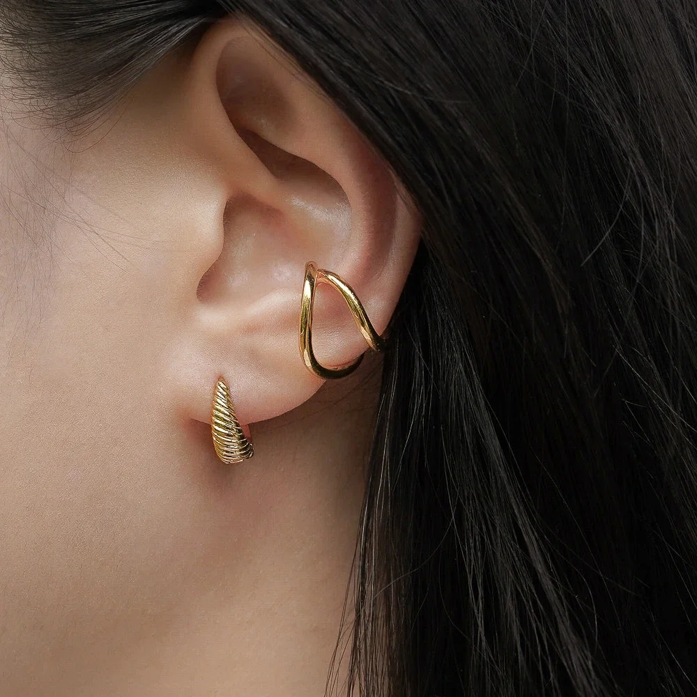 Vintage New Gold Color Mini Circle Hoop Clip Earrings for Women Simple No Piercing Cartilage Ear Cuff Earclips Exquisite Jewelry image 5