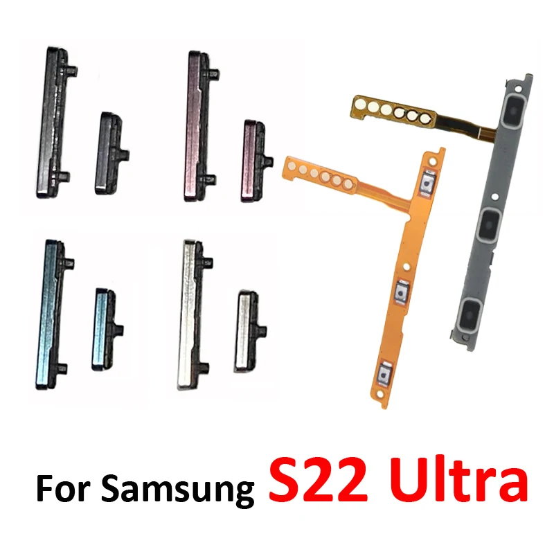 Phone New Power Volume Button For Samsung Galaxy S22 Ultra S908 S908B S908U External On Off Side Key Parts