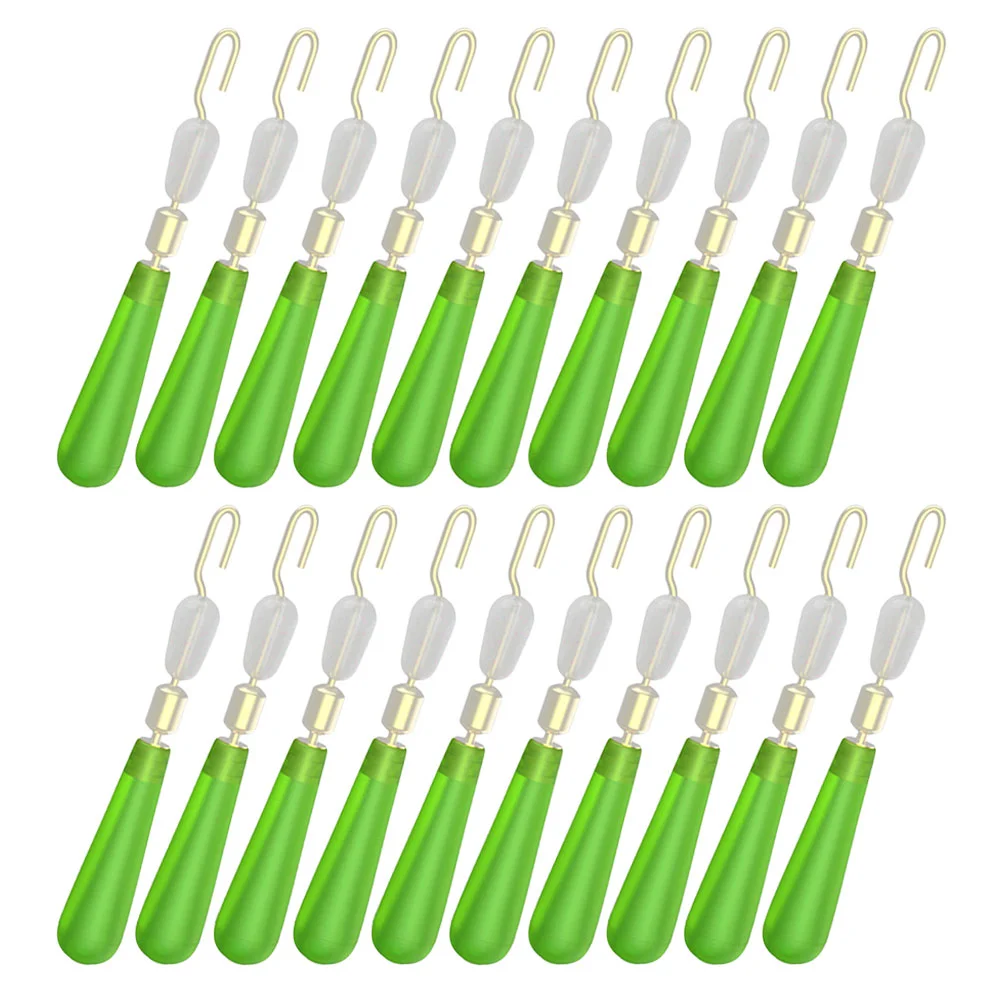 25 Pcs Fishing Equipment Tackle Quick Seat Change Tool Tackles Stop Glow Beads Light Green Float Connector