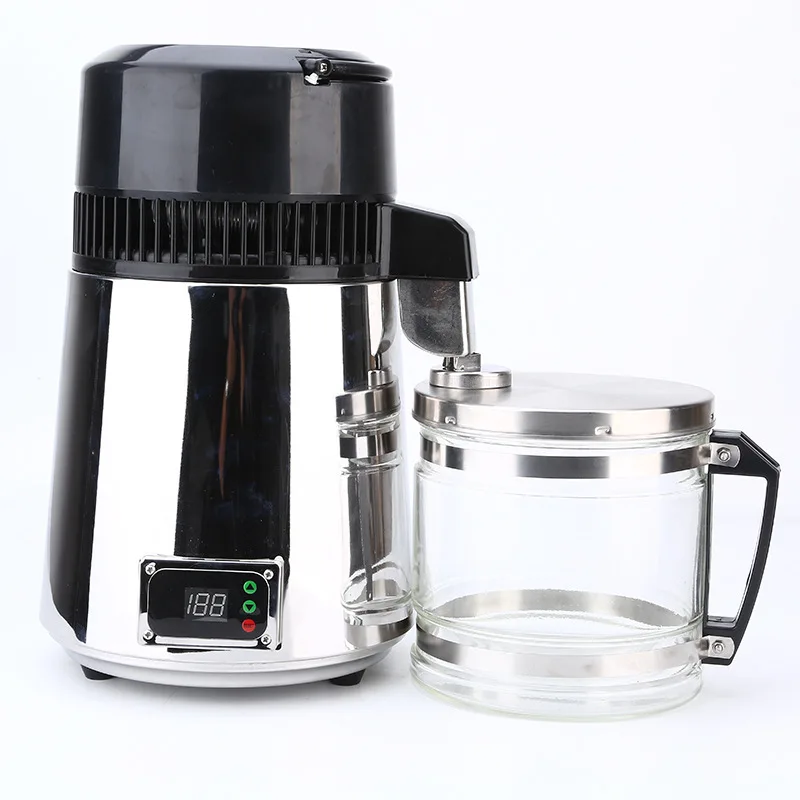 4L Stainless Steel Home Water Distiller - Automatic Dental Distilled Water Machine for Household