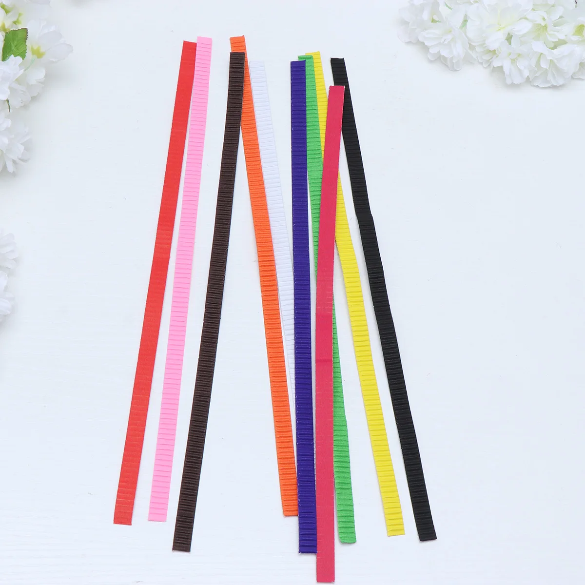 60 قطعة شرائط الورق اليدوية الملونة المموج DIY بها بنفسك صياغة المواد 10 ألوان للحزب مدرسة ديكور المنزل ورقة ملونة