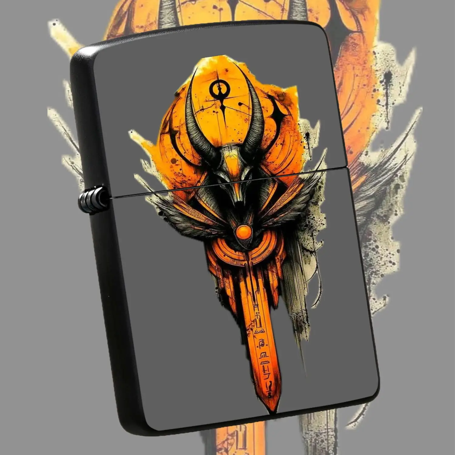 Vintage Egyptian Anubis Themed Pocket Lighter, Stylish Art Totem Design Portable Daily Ignition Accessory, Durable Exquisite Decorative Item For Home Outdoor Travel, Ideal Unique Creative Gift For Friends Family Daily Use A Humorous And Int