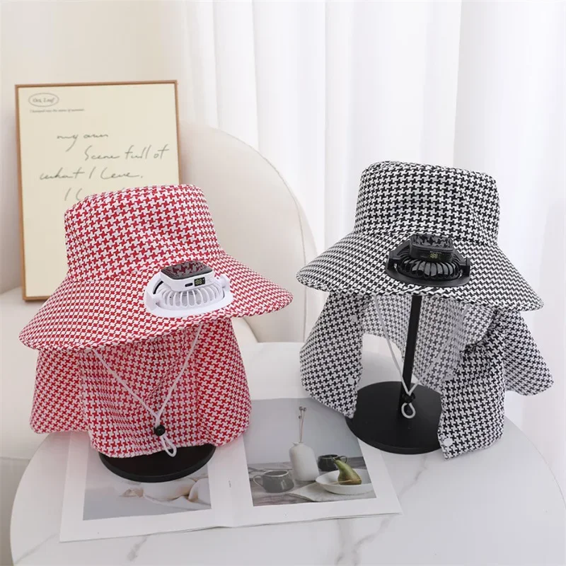 

Sun Hat Large Eaves Charge or Solar Powered Fan Hat,Sunscreen Fisherman Fans Summer Outdoor Fishing Climbing Fans Solar Caps