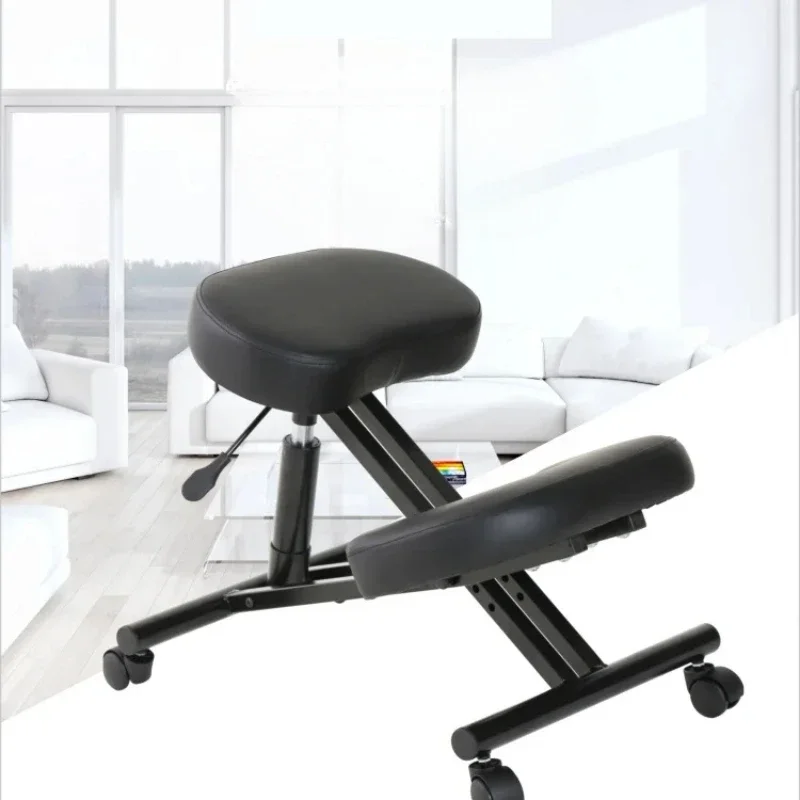 Ergonomic Kneeling Horse Riding Chair Adjustable Kneel Stool with Thick Cushion Balancing Back Body Shaping Computer Seat