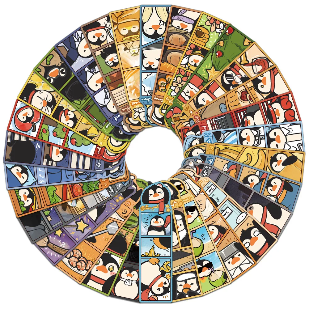 30/60PCS Creative Fun Penguin Bookmarks Decorative Bookmarks Student Books Page Annotations Gift Decorative Bookmarks