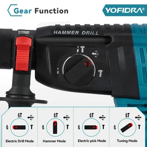 Yofidar 26 mm ohne Bürsten elektrische Hammer Multifunktional Bohrer Wireless wiederaufladbar wiederaufladbare Werkzeuge für Makita 18 -V -Batterie 12 Hauptverkäufe Eletric Hammer - №1