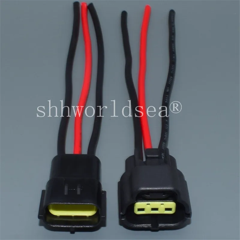 Shhworldsea 3 Pin 1JZ-GTE 2JZ-GTE Female Male Auto Electrical Plug Waterproof Connector 174359-2 174357-2 Oxygen Sensor