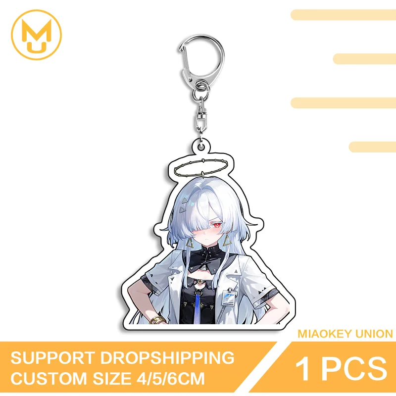 Cute Girl Wuthering Waves Mornye Enchanting Unique Chic Double Sided Acrylic Key Chains Versatile Anime Character Jewelry