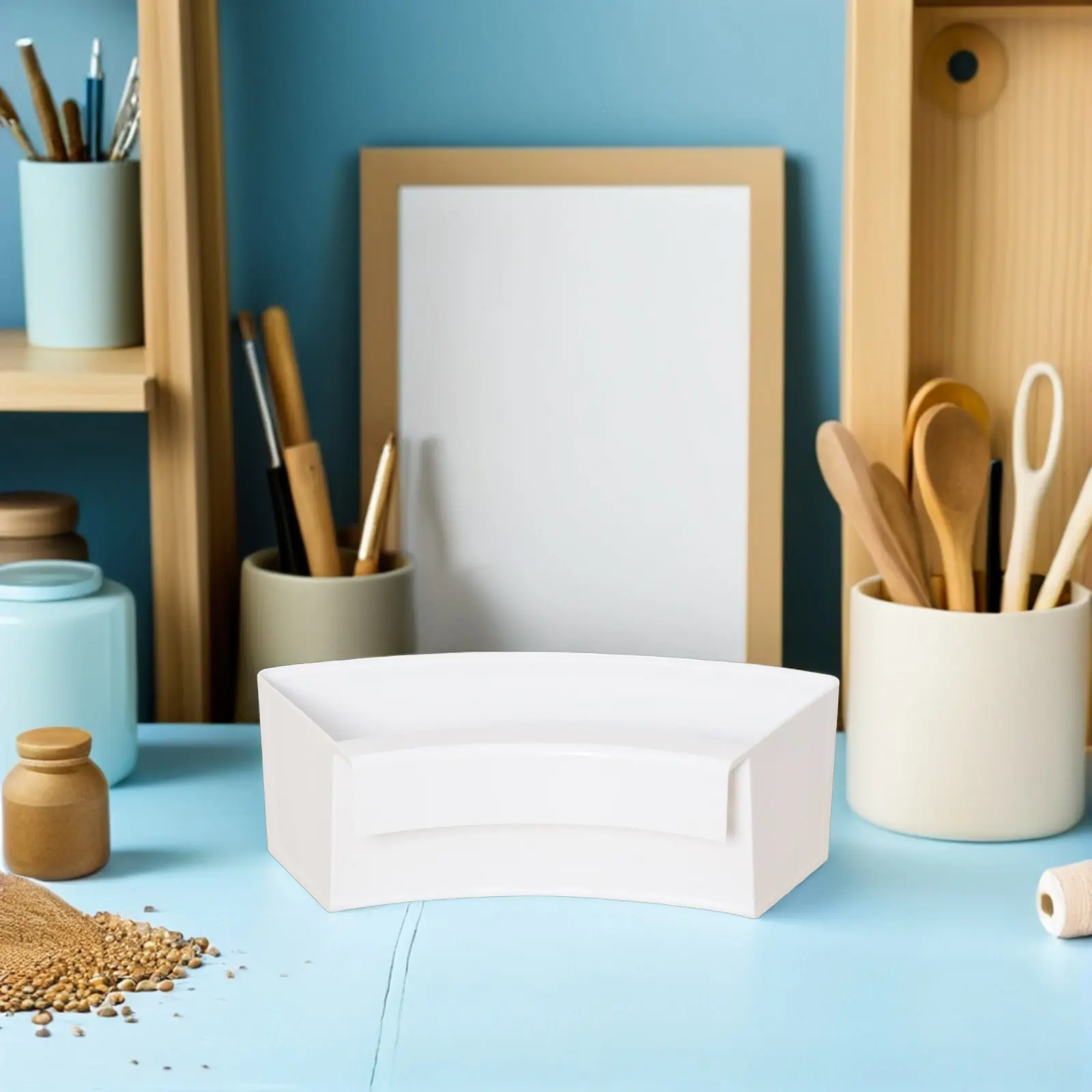 

Pottery Wheel Tool Holder Organizer Clay Tool Hanging Storage Box Side Pottery Supply Holder for Workshops 12.18x4.72x3.54
