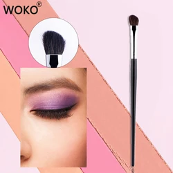 Angled Eyeshadow Brush Natural Professional Eye Shadow Smudge Makeup Brushes Goat Hair Eyeshadow Brush Copper Tube Solid Wood