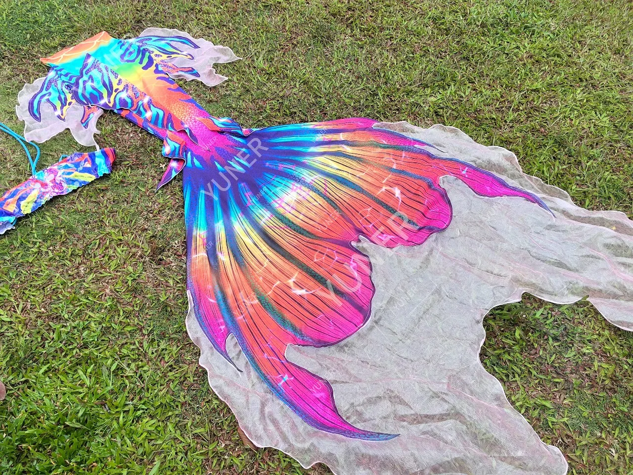 

Hot Stamping Floating Yarn Mermaid Tail Swimsuit Mermaid Skirt Performance Suit Aquarium Performance Mermaid Swimsuit