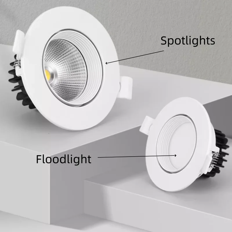 Anti Glare Round Recessed Dimmable LED Downlights 9W 12W 15W 18W Epistar Chip COB Spot Light Ceiling Lamp AC85-265V 110V 220V