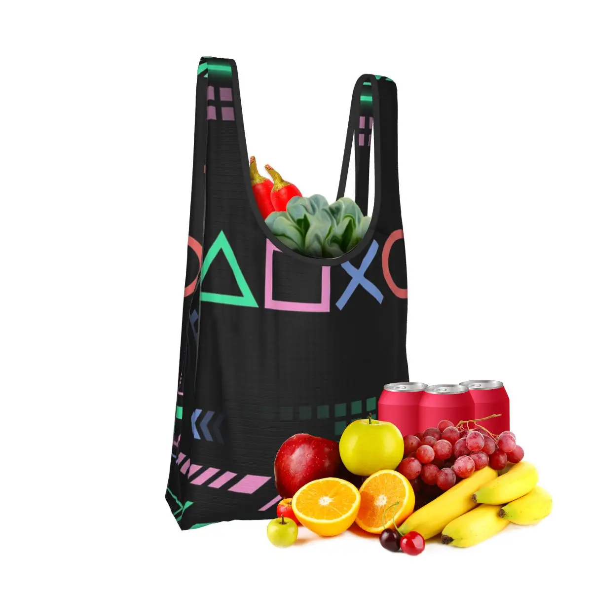 

Gamer Li Shopping Bag Portable Tote Bags Foldable Shoulder Shopper Bag Groceries Handbag