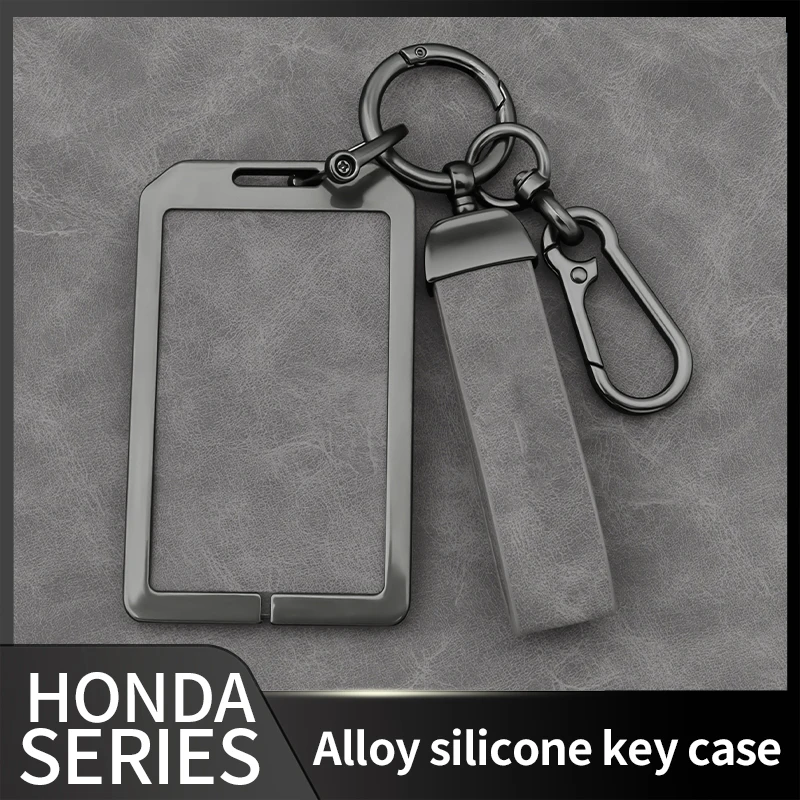 Leather Key Case with Card Keychain for 2023 Honda 11th Gen Civic ZRV Integra