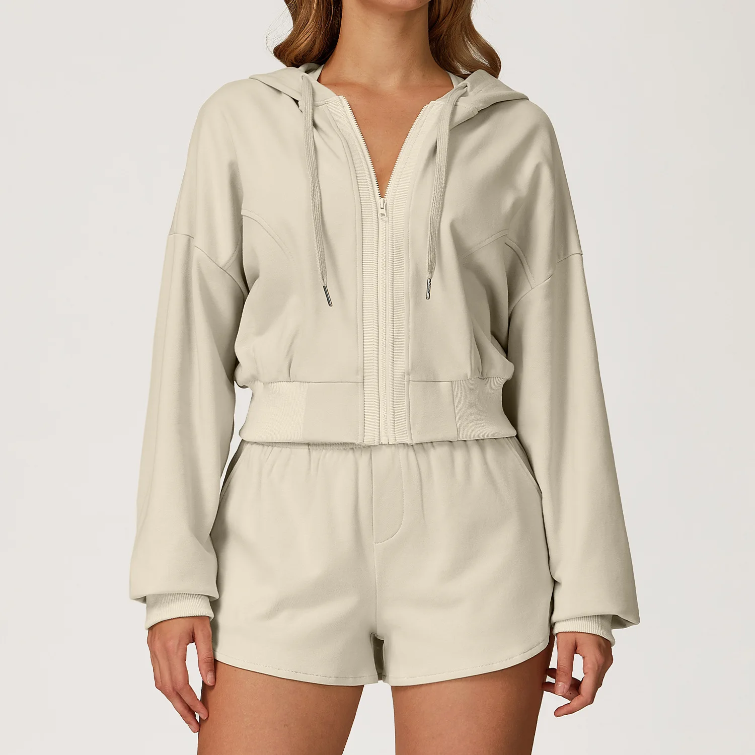 الشتاء 2 قطعة هوديي رياضي غير رسمي مجموعة المرأة طويلة الأكمام فضفاضة اليوغا مجموعة عالية الخصر Sweatpants الجري واللياقة البدنية مجموعة #6