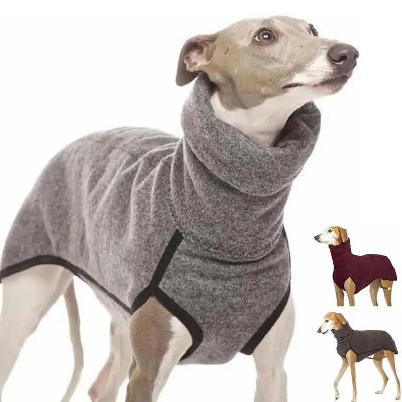 Dog Clothes Winter Coat Pajamas Onesies Turtleneck Stretch Greyhoundes Apparel Pet Clothes Coat Outfit For Medium Large Dog