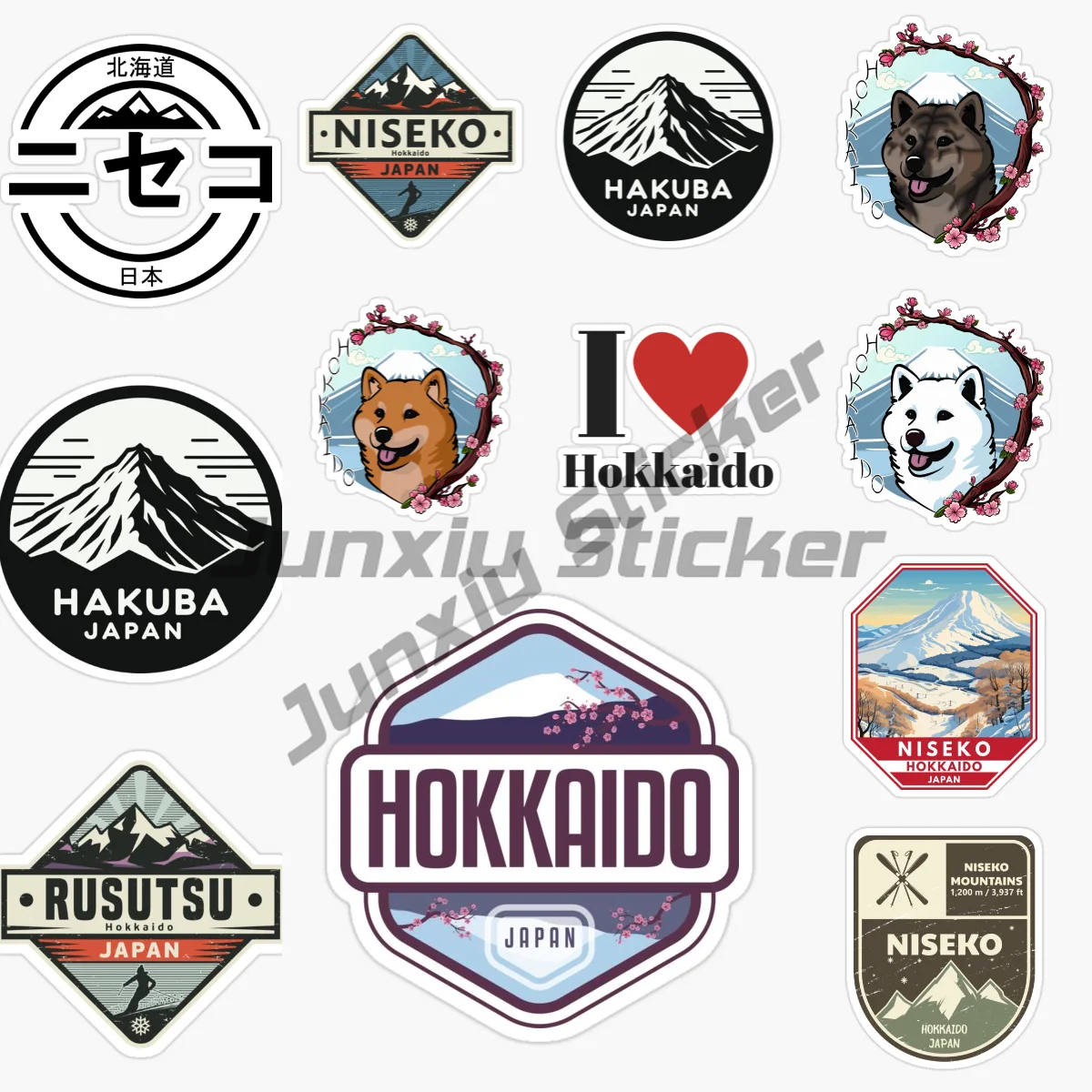 

Hokkaido японские лыжные пейзажи автомобильная наклейка виниловая самоклеящаяся декоративная наклейка с царапинами