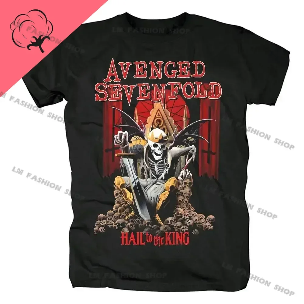 

Avenged Sevenfold Metal Rock Graphic Print Short Sleeve 100%Cotton Tees Hip Hop Fashion Shirts Plus Size T Shirt for Men Tops