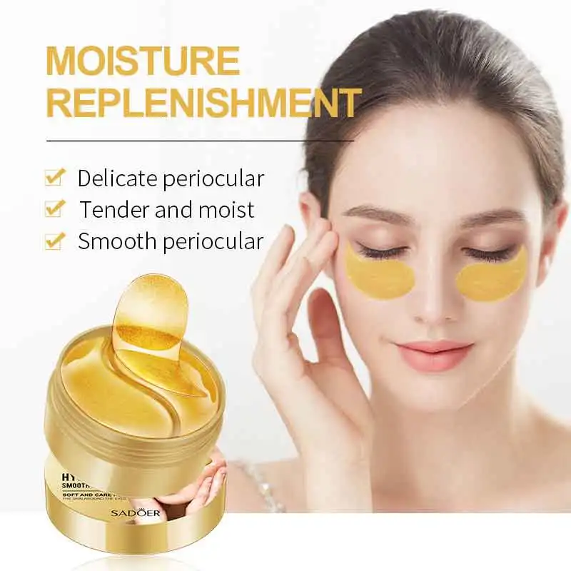 60PCS Eye Masks Bamboo Charcoal Eye Patches Anti Wrinkles Anti Aging Lift Remove Dark Circles Collagen Under Eye Skin Care
