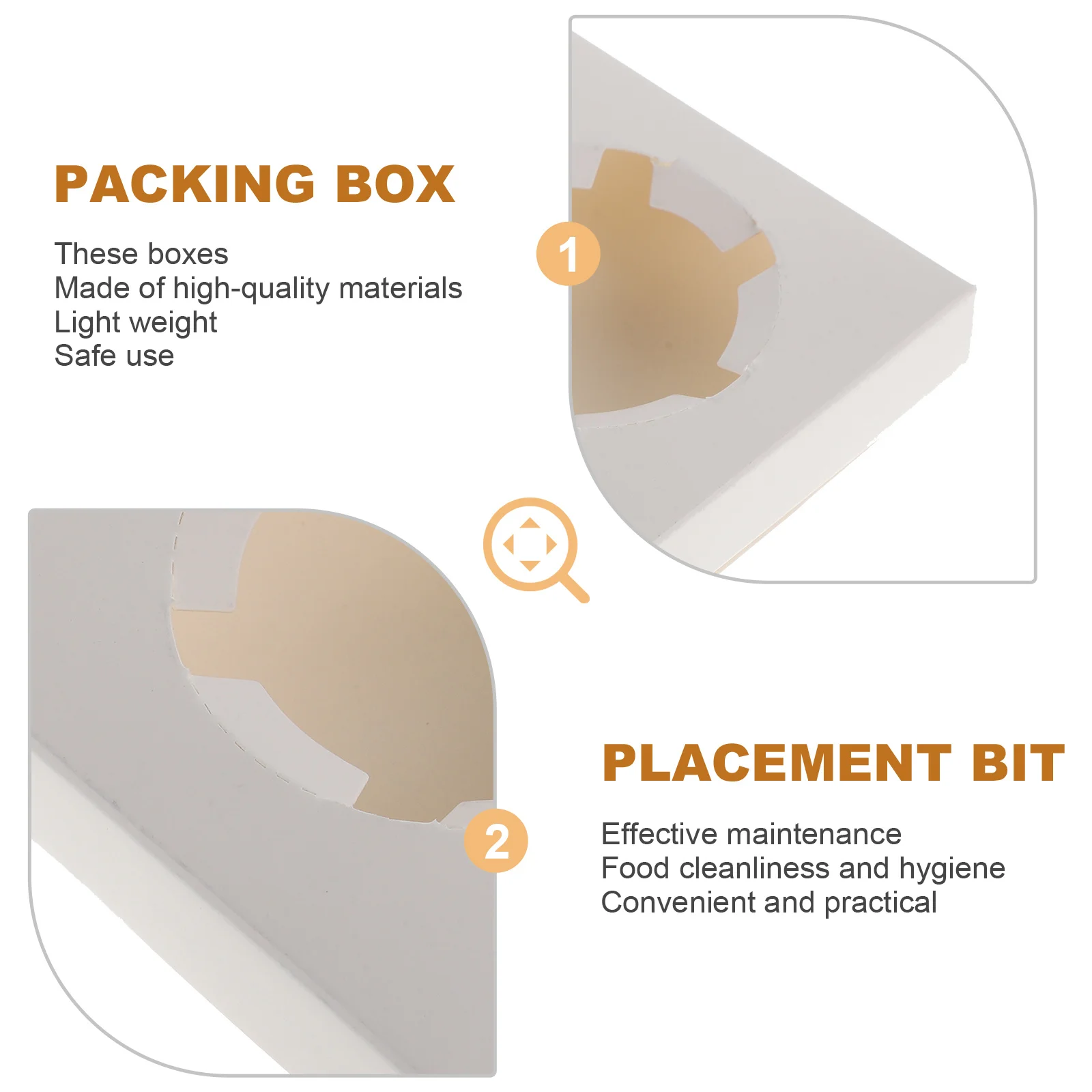 

6Pcs Clear Dessert Packaging Boxes Safe Hardy Material Portable for Kitchen Cake Shop Restaurant Party Use Cake