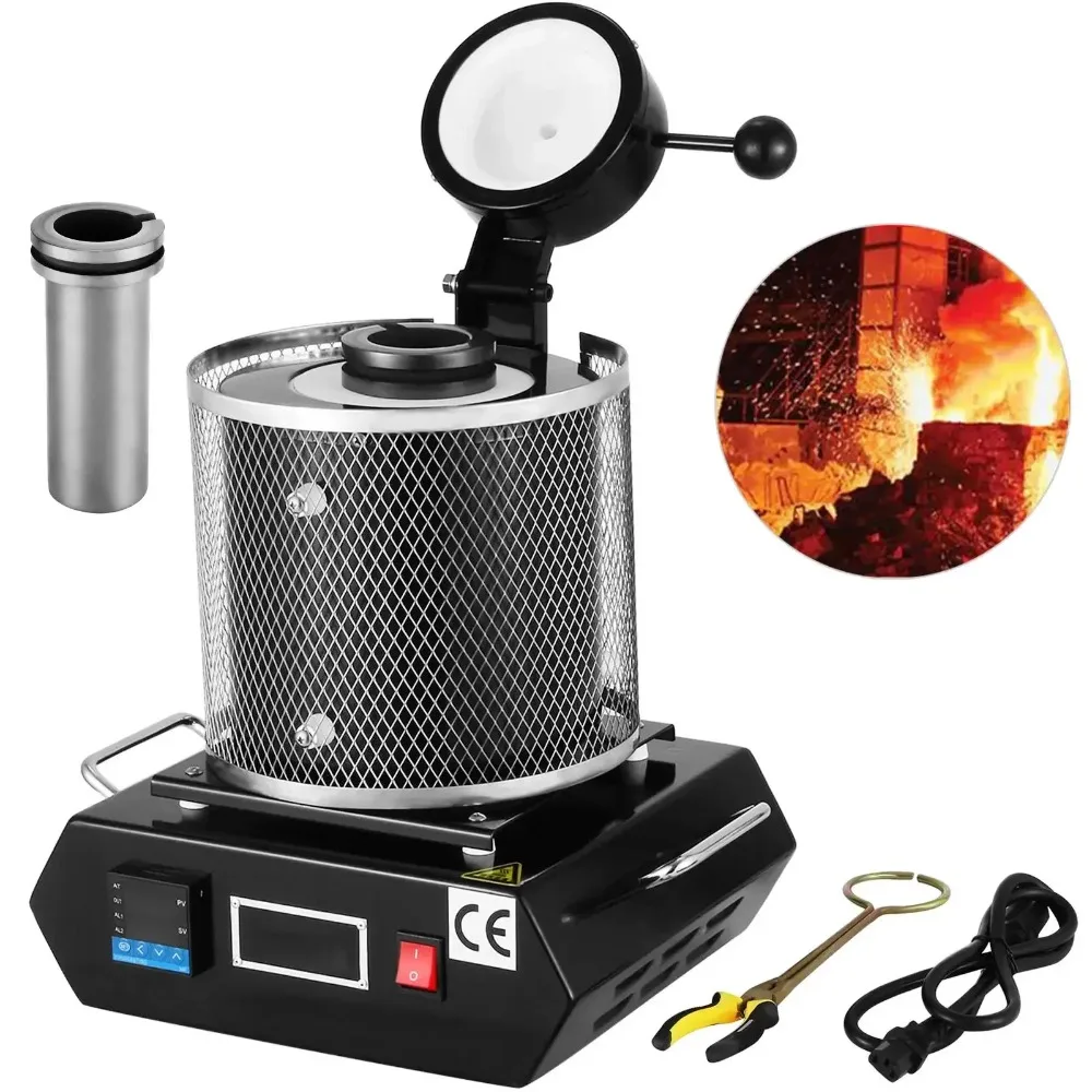 

digital automatic smelting furnace 1kg for refining metal waste silver, gold, copper and aluminum