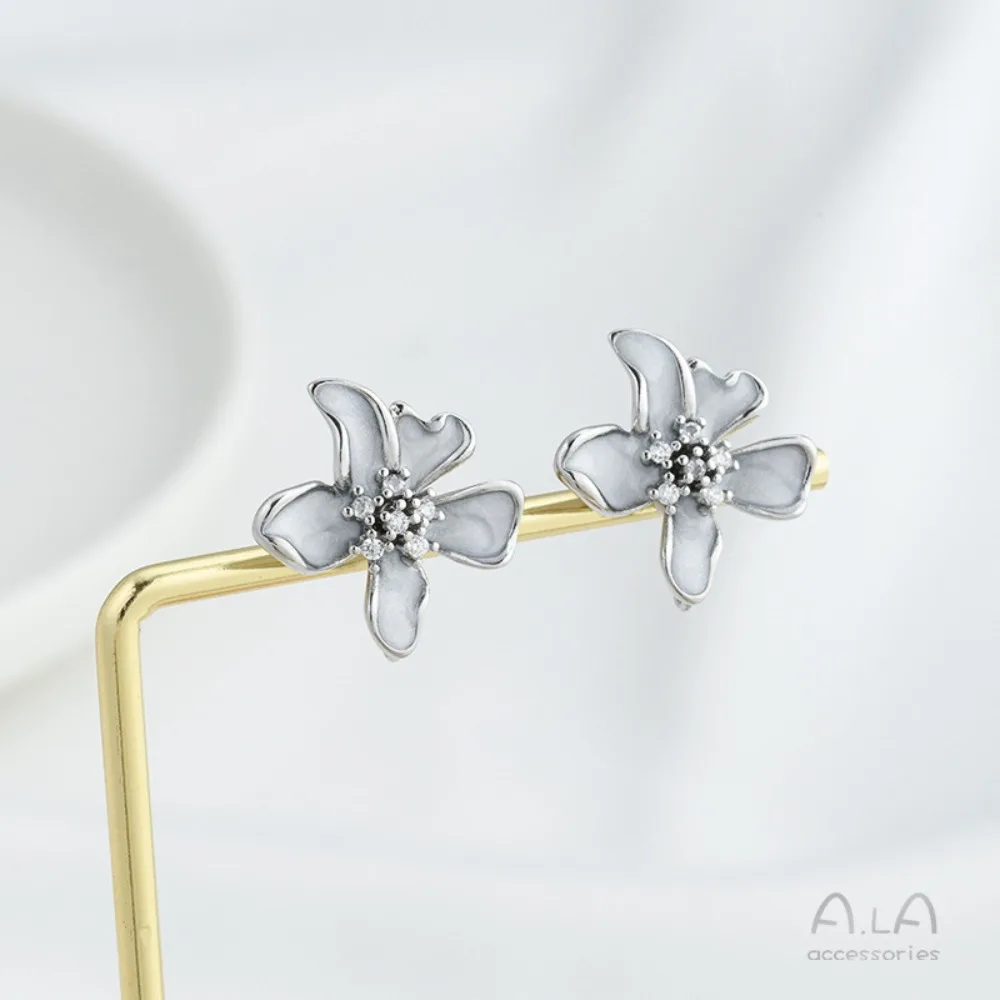 

Медный 14-каратный золотой цвет, картина маслом, камелия, ремешок, подтяжка, серьги-гвоздики с цветком, ручная работа, сделай сам, украшения для ушей, аксессуары, материал