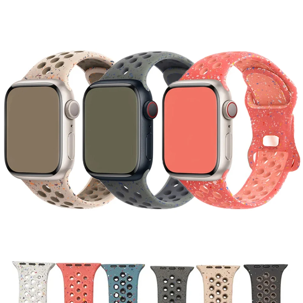Correa oficial para Apple Watch, pulsera de silicona de 44mm, 45mm, 49mm, 42mm, 41mm, 40mm, iWatch Ultra 2 Series 9 8 SE 7 6 5 4