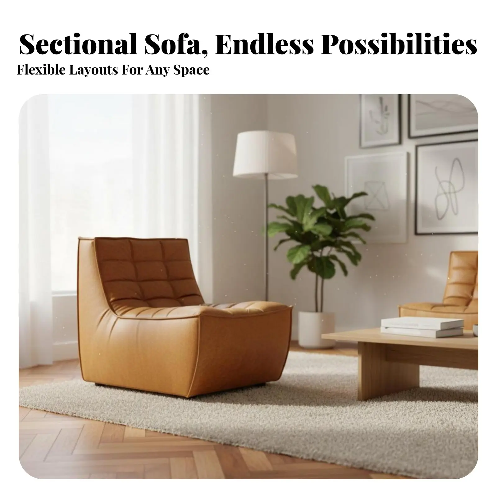 Sofá Esquinero Configurable con Textura Acolchada en Forma de Diamante, Conjunto de Sofás Configurables en Forma de U, Comodidad de Lujo, Soporte Ergonómico para Propietarios de Viviendas