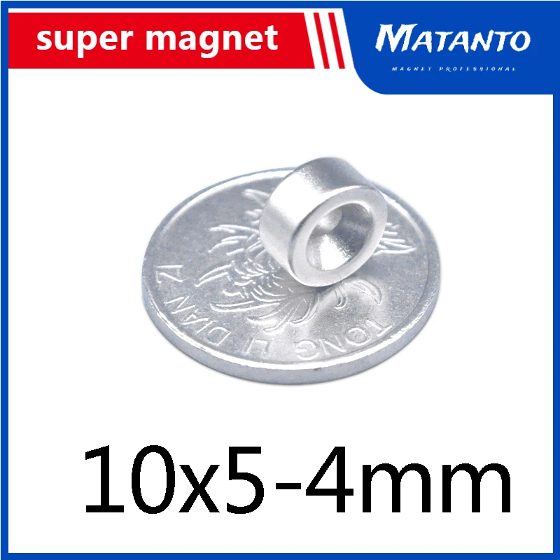 

10/20/30pcs 10x5-4 N35 Powerful Magnets 10*5 mm Hole 4mm Permanent Round Countersunk Neodymium Magnetic Magnet 10*5-4 mm