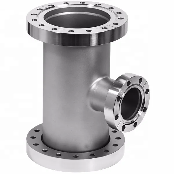 

CF Custom Sizes Ultra-High Vacuum Stainless Steel Reducer Tee 304/316L Electropolished for SEMI/Pharma Low Pressure