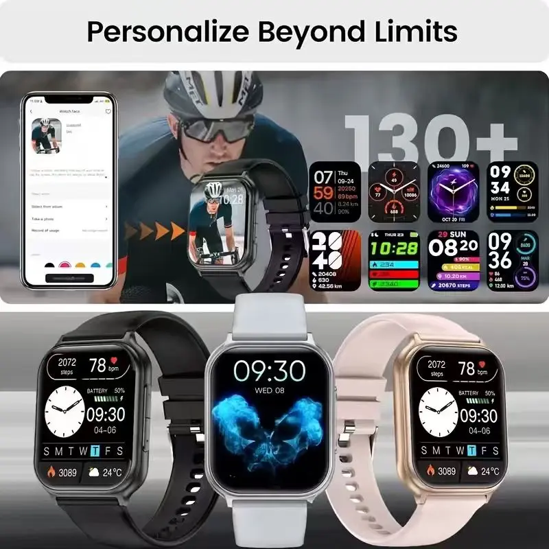 2026 latest outdoor smartwatch,Bluetooth calling,heart rate monitoring function,multiple sports modes,simple and stylish classic