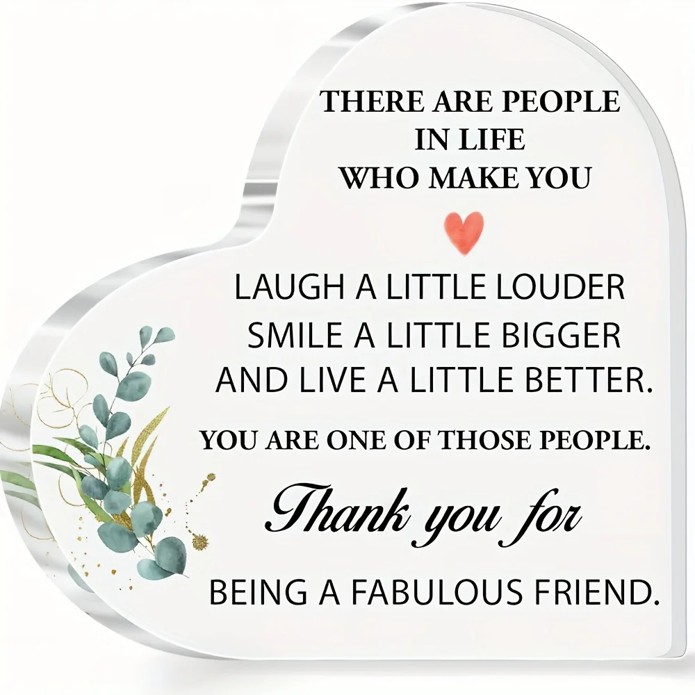 CIFBUY  Plaque Thank You Gift for Women Friendship Rustic Farmhouse Home Decor Living Room Bedroom Office Wall Decoration