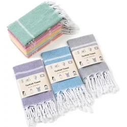 Turkish Cotton Kitchen Towel Nordic Tassel Tea Towel Rectangular Tablecloth Plain Striped Hand Towel Bathroom Accessories Sets