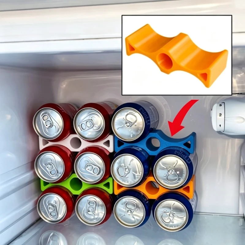 3D Printed Beverage Can Stacker Organizer, Space Saving Can Holder, Stable Storage Rack for Fridge Pantry Cabinet