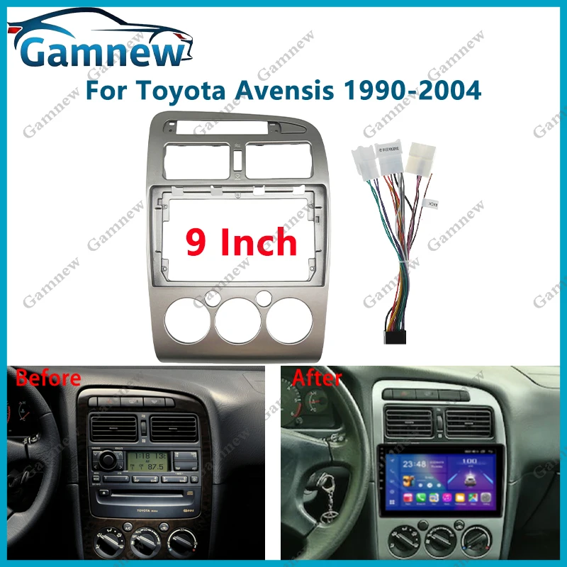 

9 Inch Car Frame Fascia Adapter For Toyota Avensis 1990-2004 Android Radio Dash Fitting Panel Kit