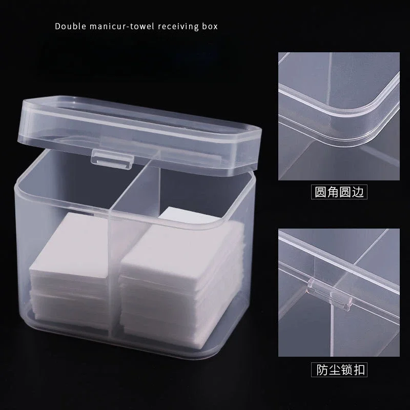 1Pcs Transparent Plastic Beads Storage Box Small Items Crafts Hardware Storage Square Container Case Jewelry Organizer Case