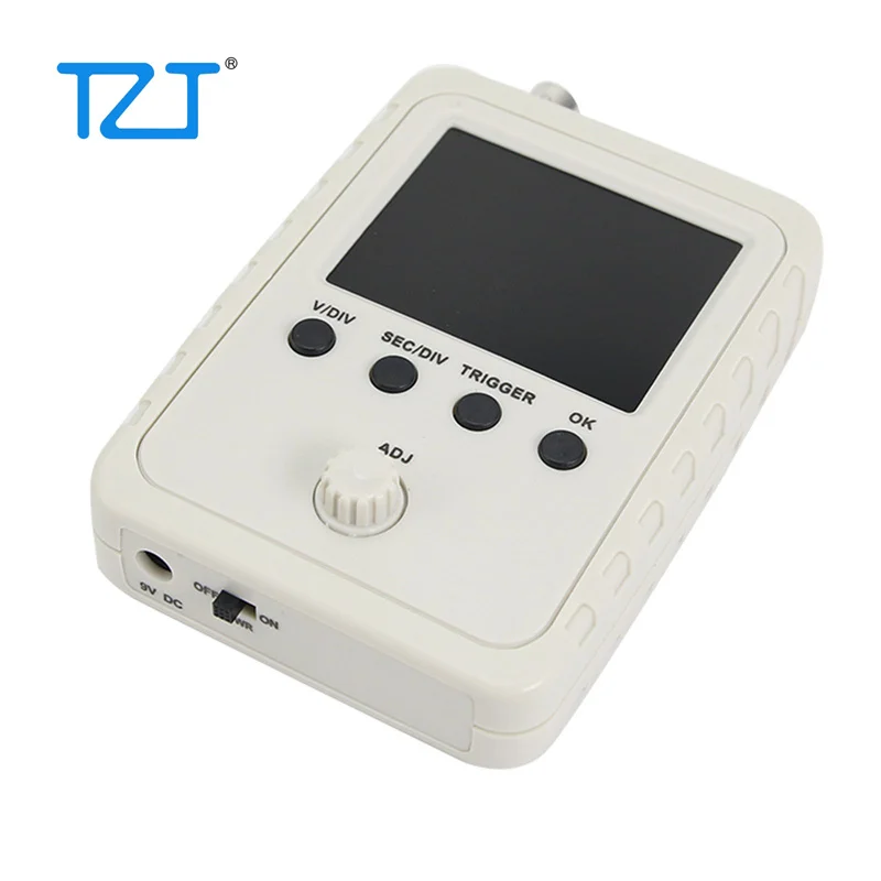 TZT DSO150 Shell Oscilloscope Kit Handheld Oscilloscope with BNC-Clip Cable P6100 Probe Power Adapter