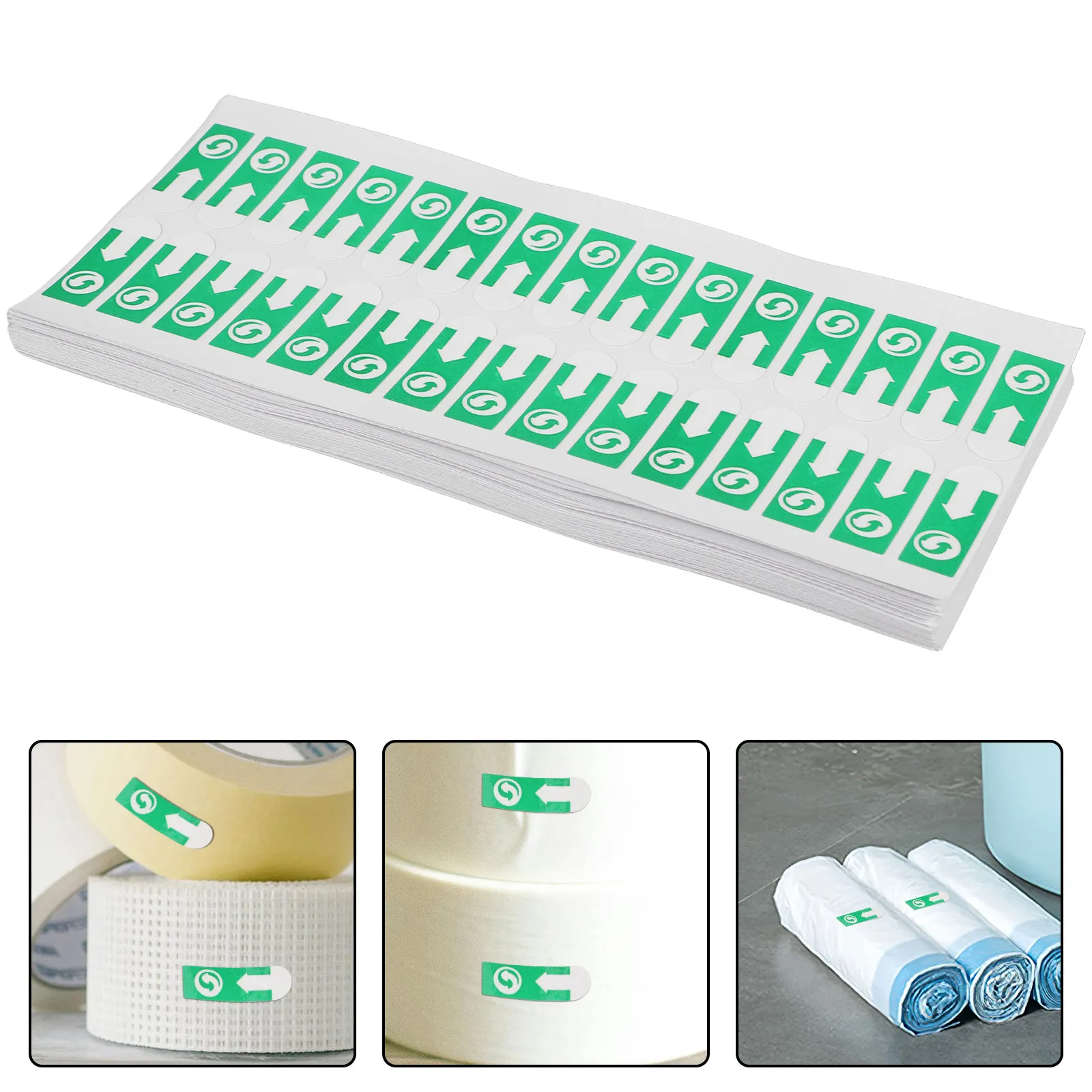

1000Pcs Arrow Label Stickers Removable Adhesive Seal Labels for Bags Garbage Bag Sealing Marking Arrow Stickers Direction